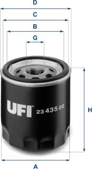 UFI 23.435.00 - Масляный фильтр unicars.by