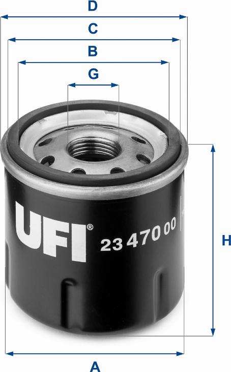 UFI 23.470.00 - Масляный фильтр unicars.by