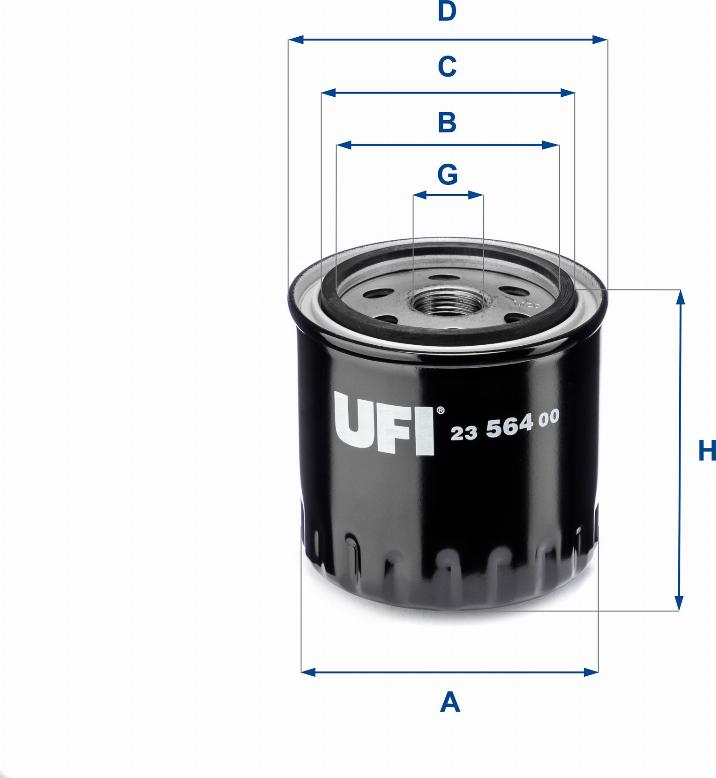 UFI 23.564.00 - Масляный фильтр unicars.by