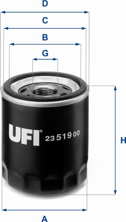 UFI 23.519.00 - Масляный фильтр unicars.by