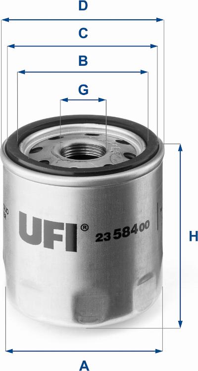 UFI 23.584.00 - Масляный фильтр unicars.by