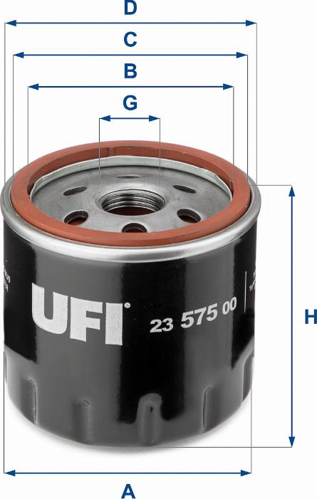 UFI 23.575.00 - Масляный фильтр unicars.by