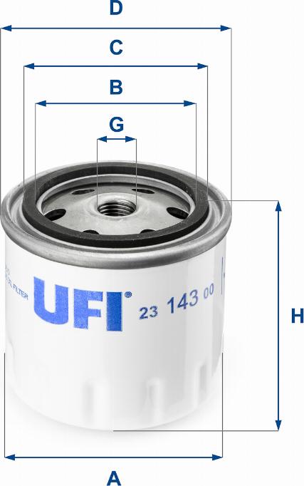 UFI 23.143.00 - Масляный фильтр unicars.by