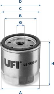 UFI 23.105.00 - Масляный фильтр unicars.by