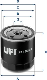 UFI 23.103.00 - Масляный фильтр unicars.by