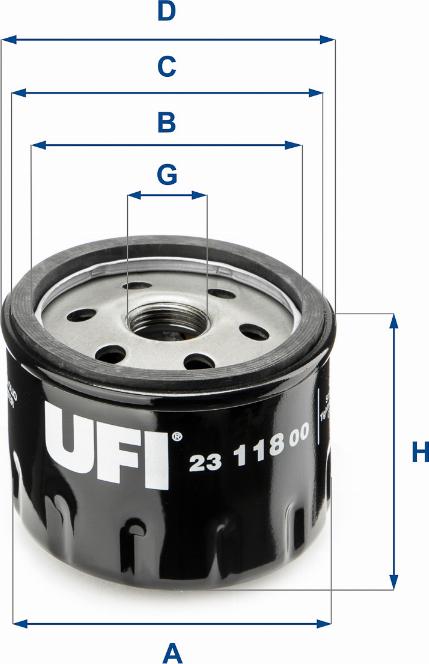 UFI 23.118.00 - Масляный фильтр unicars.by