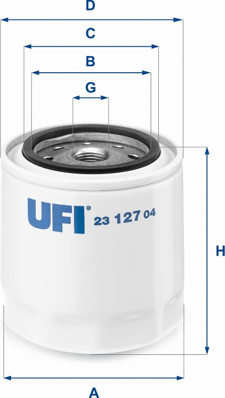 UFI 23.127.04 - Масляный фильтр unicars.by