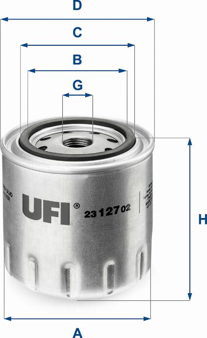 UFI 23.127.02 - Масляный фильтр unicars.by