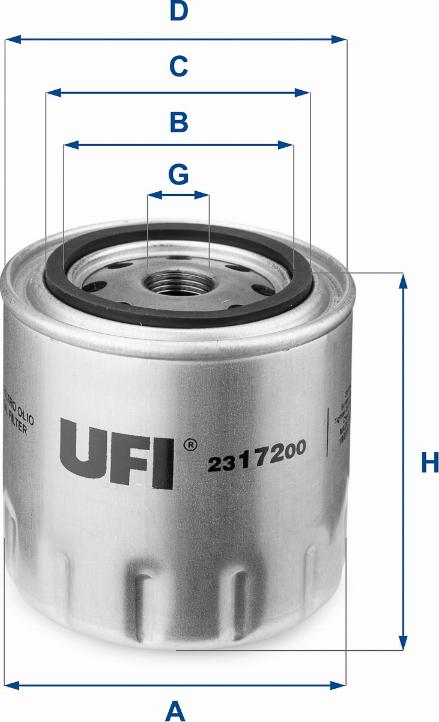 UFI 23.172.00 - Масляный фильтр unicars.by