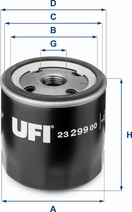 UFI 23.299.00 - Масляный фильтр unicars.by