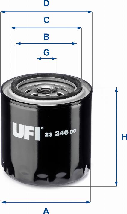 UFI 23.246.00 - Масляный фильтр unicars.by