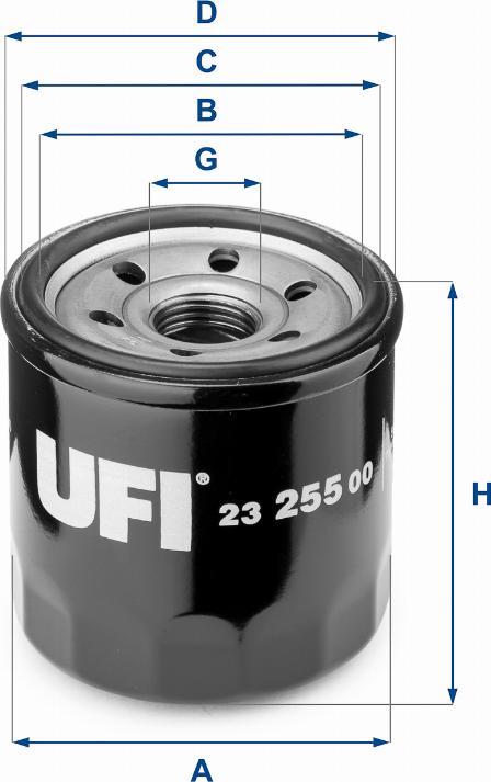 UFI 23.255.00 - Масляный фильтр unicars.by