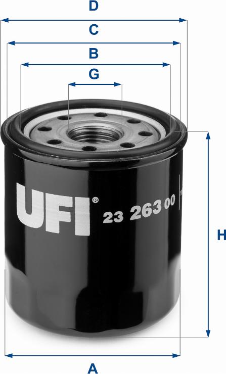 UFI 23.263.00 - Масляный фильтр unicars.by