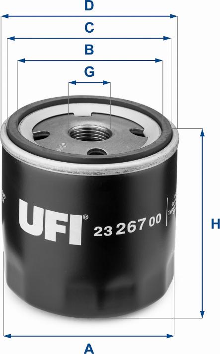 UFI 23.267.00 - Масляный фильтр unicars.by