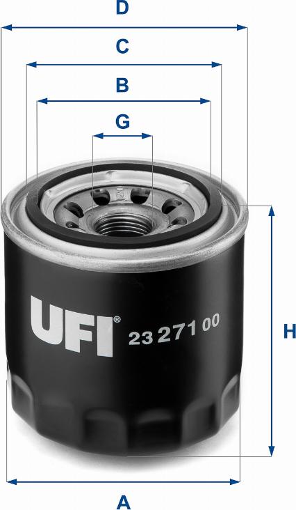 UFI 23.271.00 - Масляный фильтр unicars.by