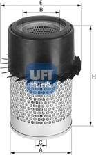 UFI 27.923.00 - Воздушный фильтр, двигатель unicars.by