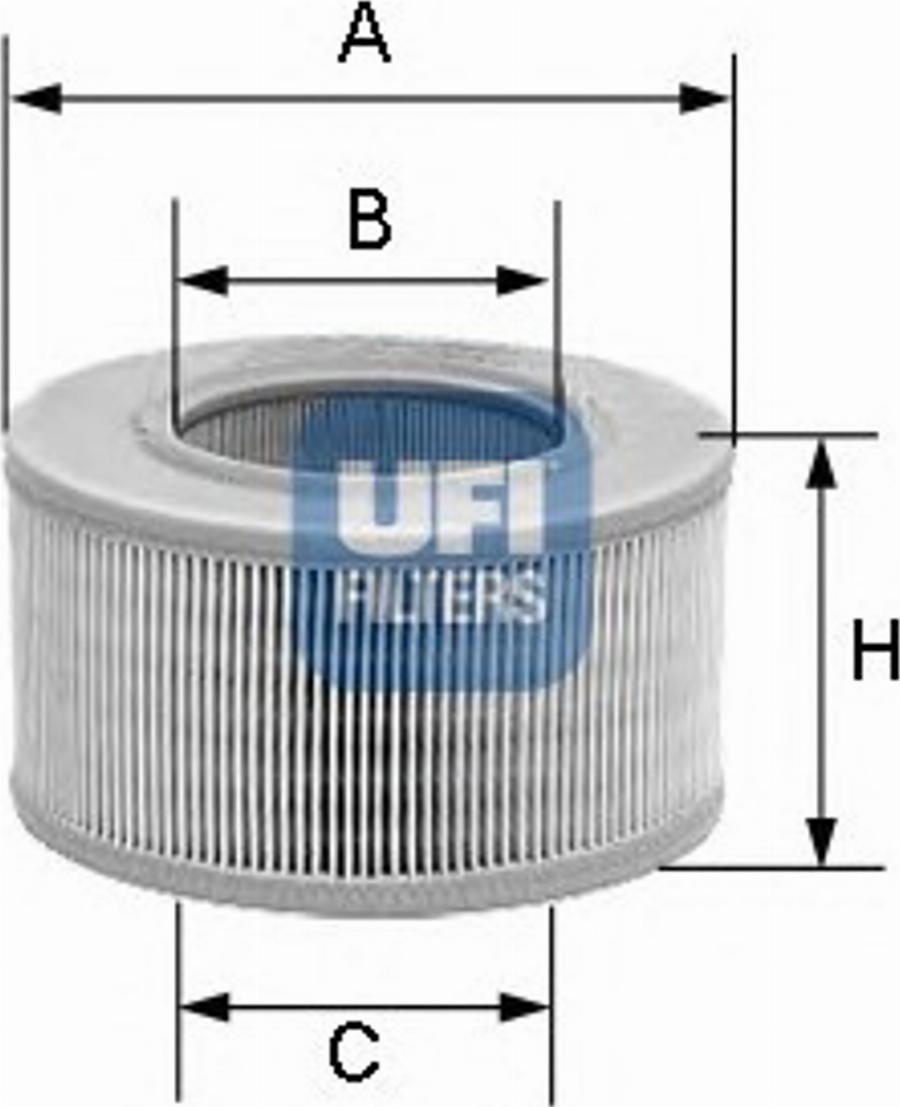 UFI 27.855.00 - Воздушный фильтр, двигатель unicars.by