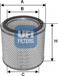 UFI 27.724.00 - Воздушный фильтр, двигатель unicars.by