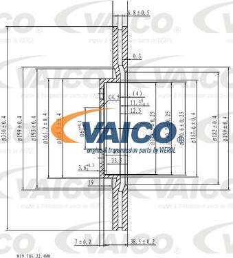 VAICO V20-40042 - Тормозной диск unicars.by