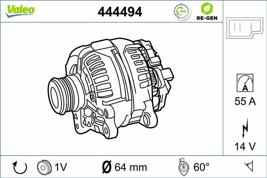 Valeo 444494 - Генератор unicars.by