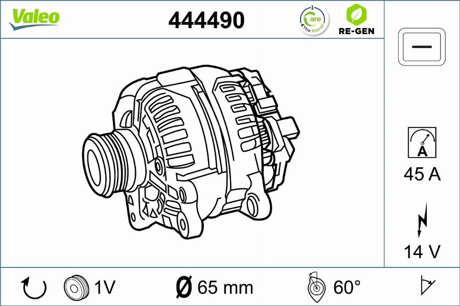 Valeo 444490 - Генератор unicars.by