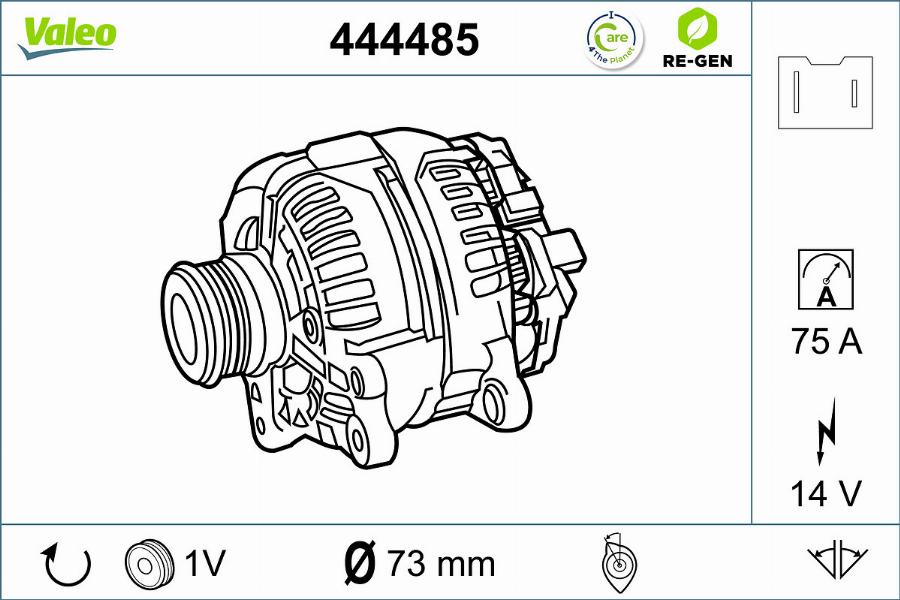 Valeo 444485 - Генератор unicars.by