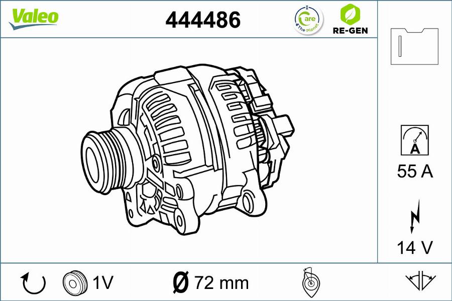 Valeo 444486 - Генератор unicars.by