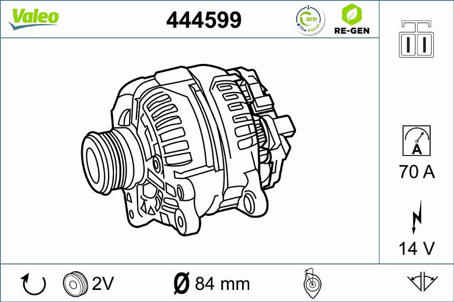 Valeo 444599 - Генератор unicars.by