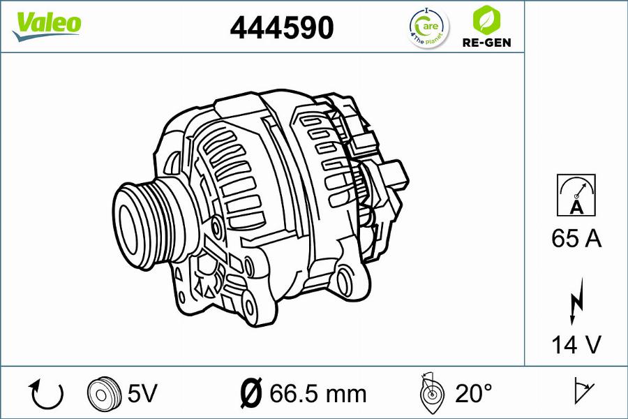 Valeo 444590 - Генератор unicars.by