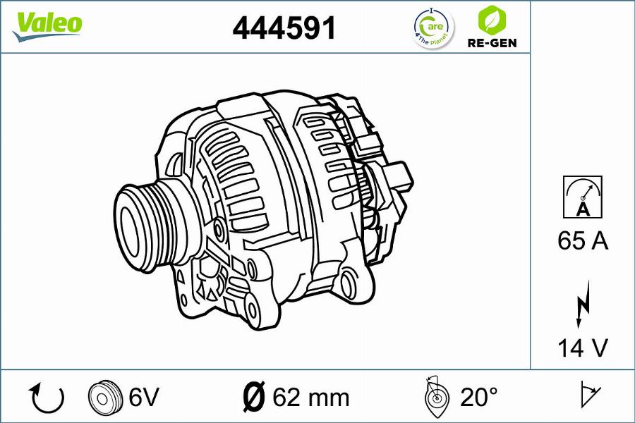 Valeo 444591 - Генератор unicars.by