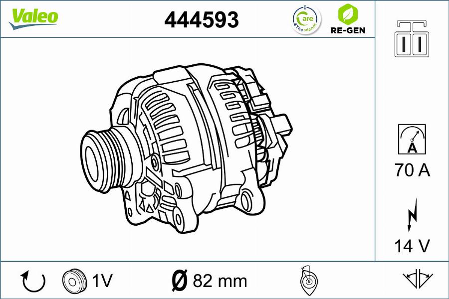 Valeo 444593 - Генератор unicars.by