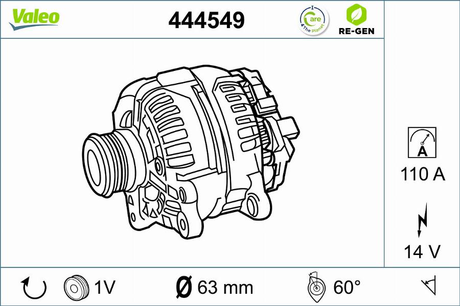 Valeo 444549 - Генератор unicars.by