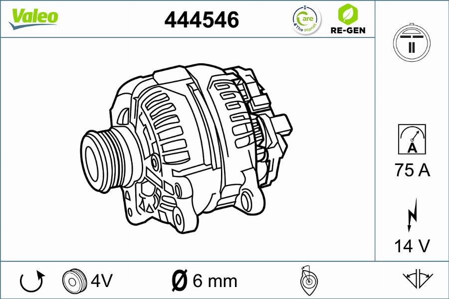 Valeo 444546 - Генератор unicars.by