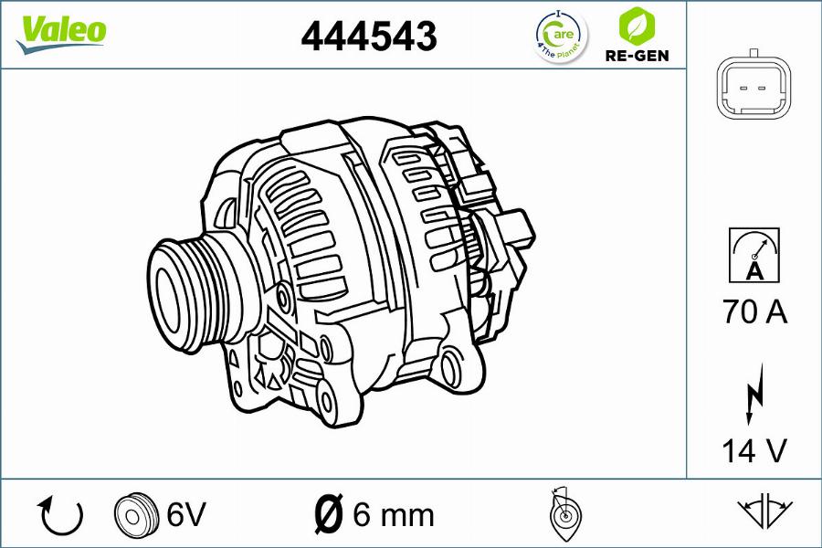 Valeo 444543 - Генератор unicars.by