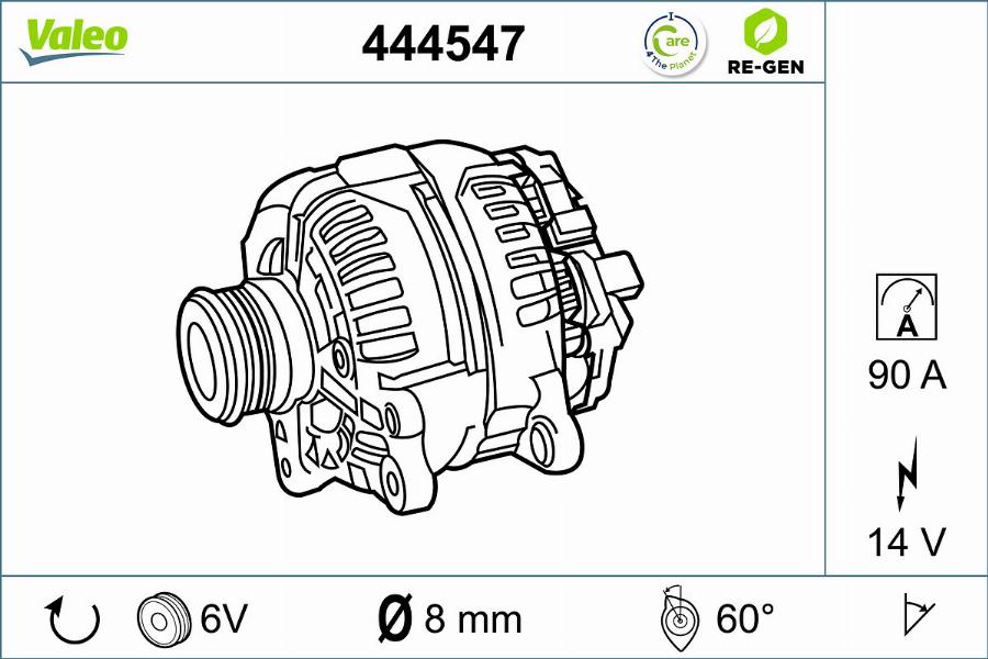 Valeo 444547 - Генератор unicars.by