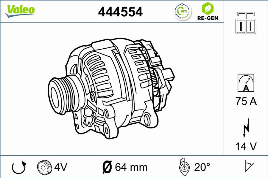 Valeo 444554 - Генератор unicars.by