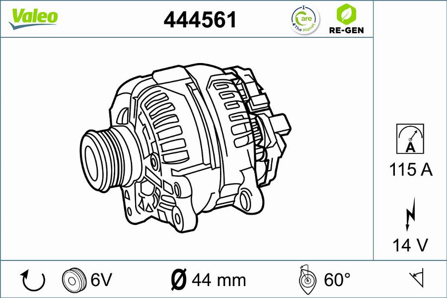 Valeo 444561 - Генератор unicars.by