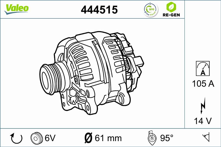 Valeo 444515 - Генератор unicars.by