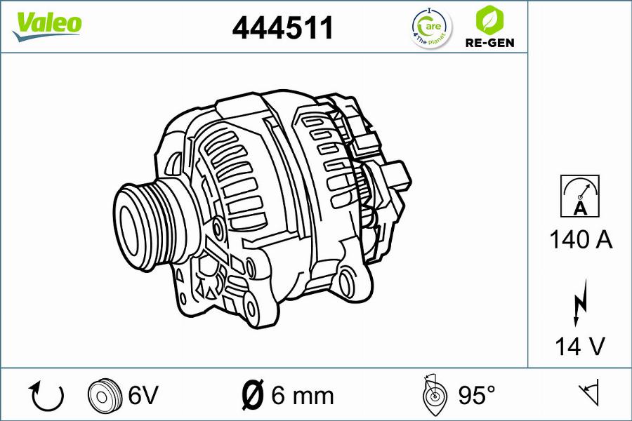 Valeo 444511 - Генератор unicars.by