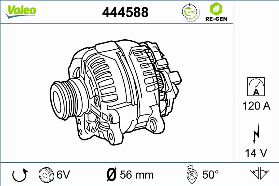 Valeo 444588 - Генератор unicars.by