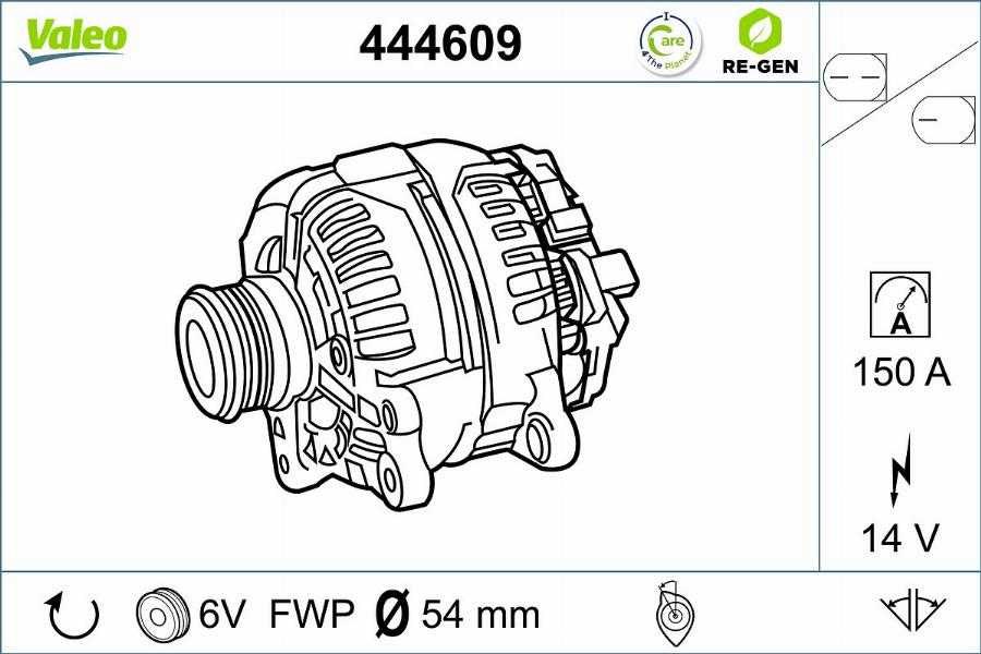 Valeo 444609 - Генератор unicars.by