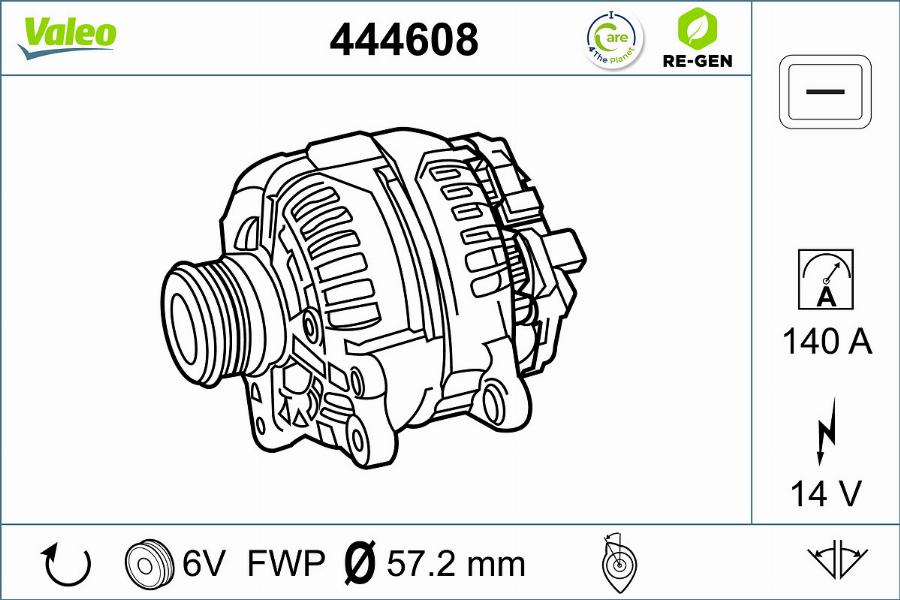 Valeo 444608 - Генератор unicars.by