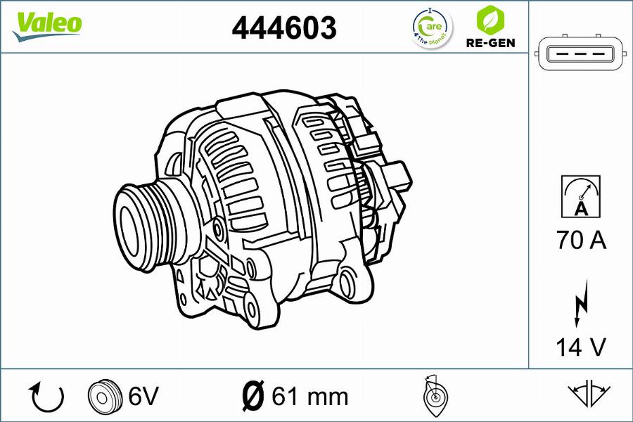 Valeo 444603 - Генератор unicars.by