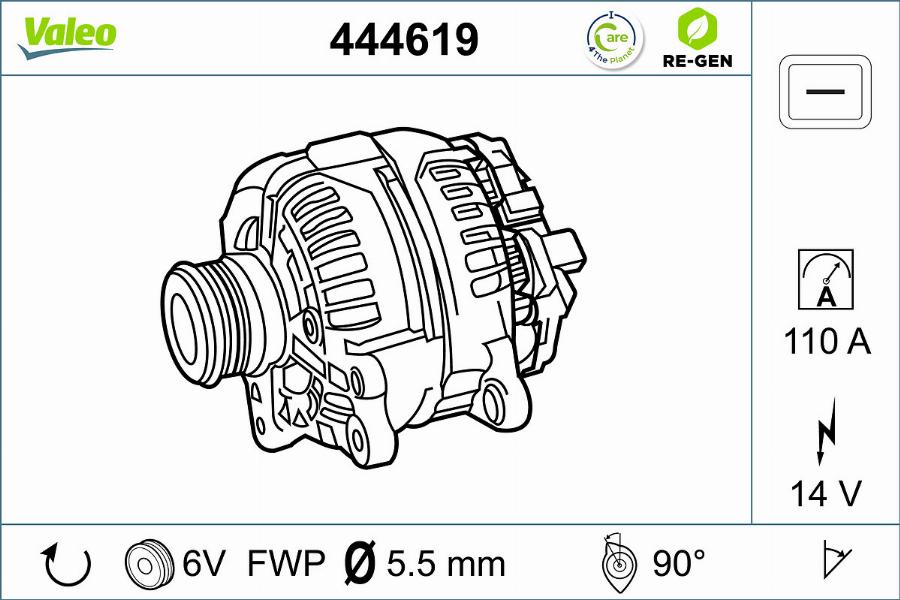 Valeo 444619 - Генератор unicars.by