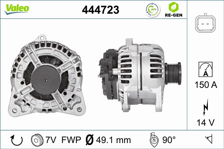 Valeo 444723 - Генератор unicars.by