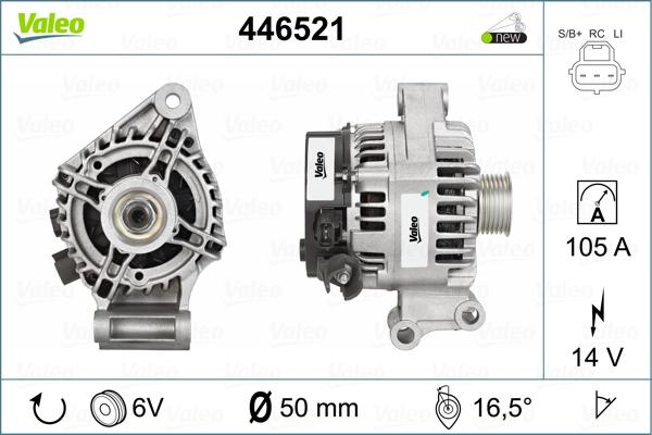 Valeo 446521 - Генератор unicars.by