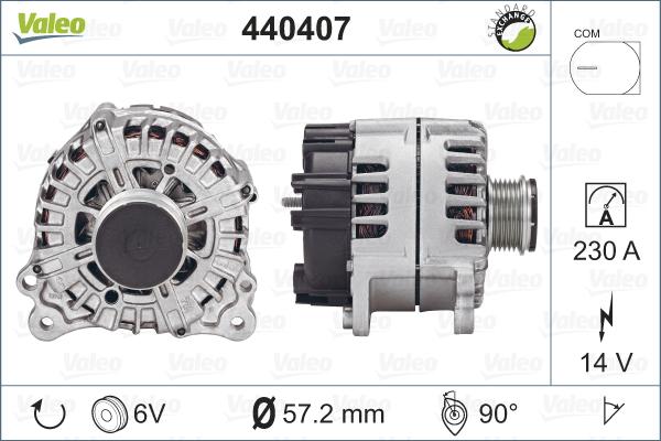 Valeo 440407 - Генератор unicars.by