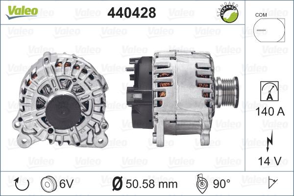 Valeo 440428 - Генератор unicars.by