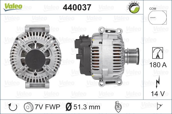 Valeo 440037 - Генератор unicars.by