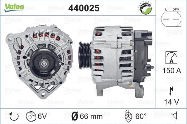 Valeo 440025 - Генератор unicars.by